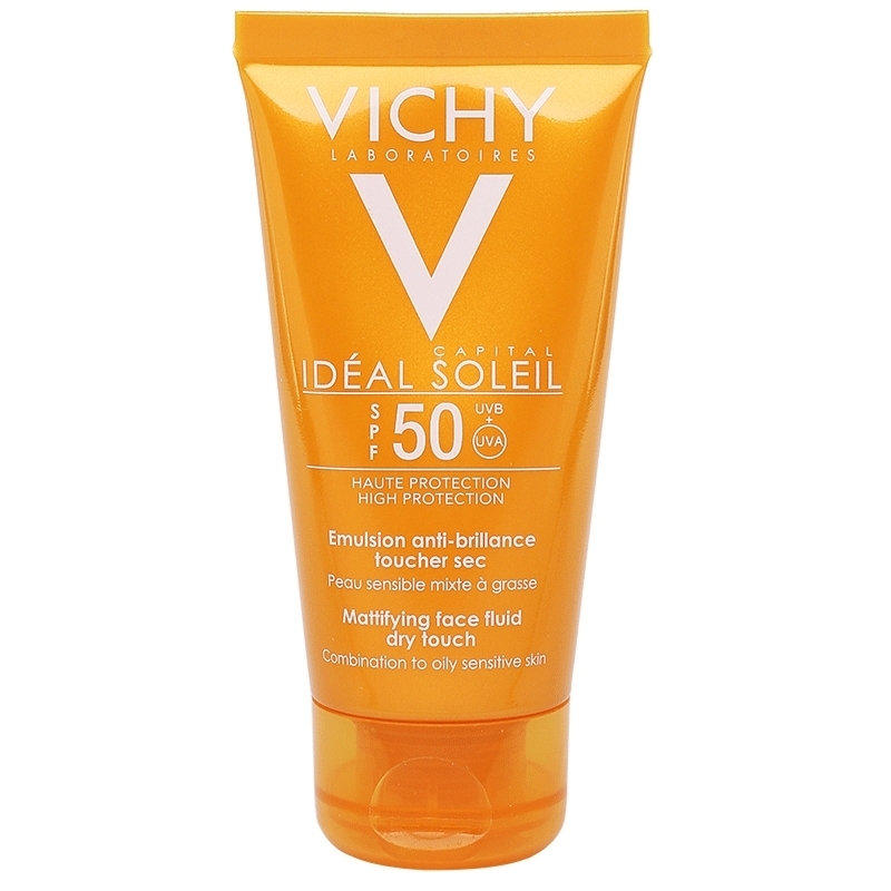 review-kem-chong-nang-vichy-ideal-soleil-spf-50-mattifying-face-fluid-dry-touch