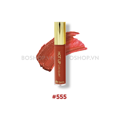 Son Kem Lì Hot Lip Lacquer #555 Orange Soil