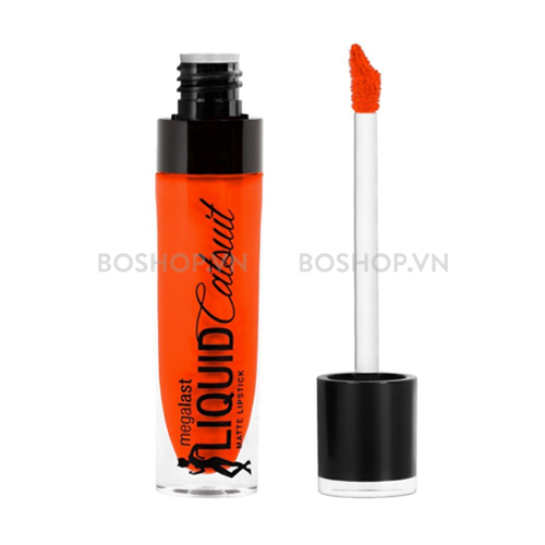 Son Kem Lì Wet N Wild Megalast Liquid Catsuit #12960 Terrifying Tangerine