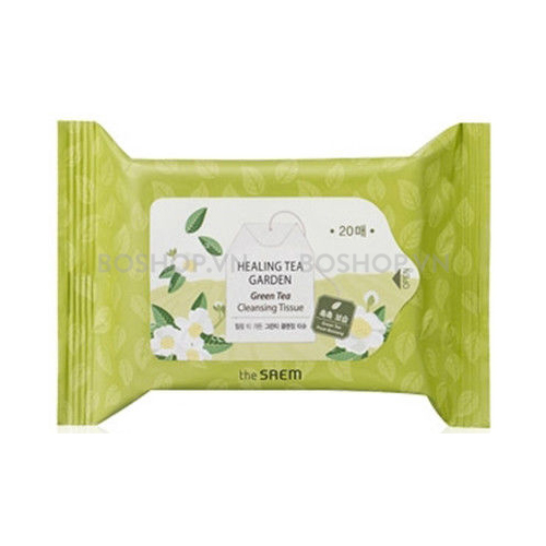 Khăn Giấy Tẩy Trang The Saem Green Tea 20 Tờ