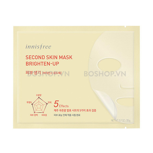 Mặt Nạ Innisfree Second Skin Mask Brighten Up 20g