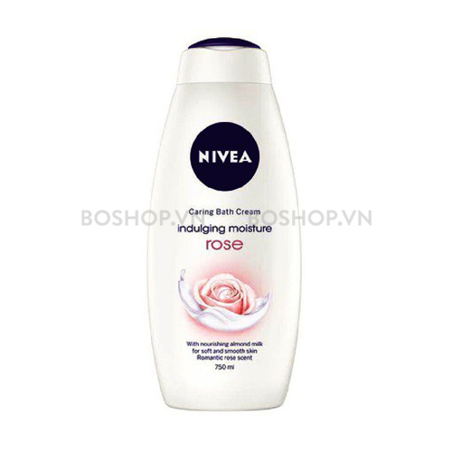 Sữa Tắm Dưỡng Ẩm Nivea Caring Bath Cream Rose 750ml