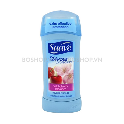 Sáp Khử Mùi Suave 24 Hour Protection Wild Cherry Blossom 74g