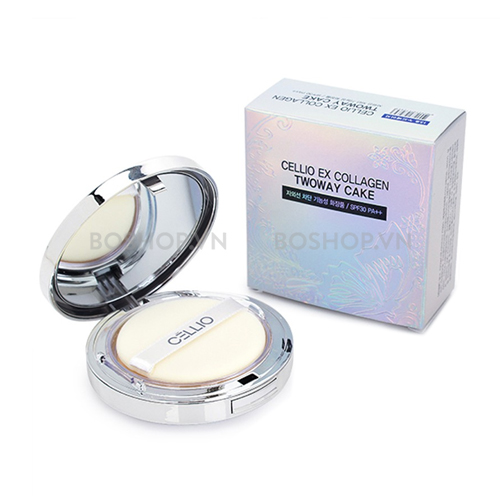 Phấn Phủ Cellio EX Collagen Twoway Cake No.23