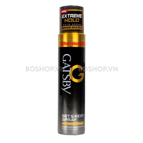 Gôm Gatsby Hair Spray Ultra Hard 250ml Level 7 chính hãng