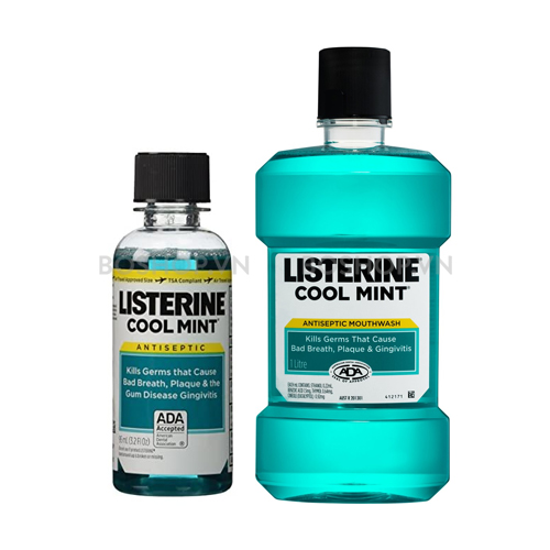 cách dùng nước súc miệng listerine