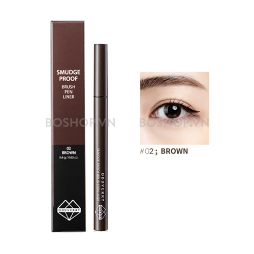 Bút Kẻ Mắt Nước Oddverry Smudge Proof 02 Brown