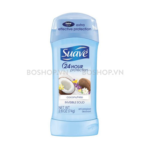 Sáp Khử Mùi Suave 24 Hour Protection Coconut Kiss 74g