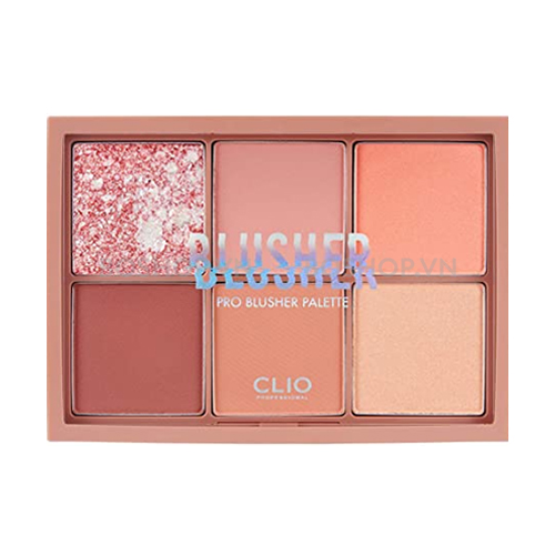 Bảng Má Hồng 6 Ô Clio Pro Blusher Palette Mute Petal