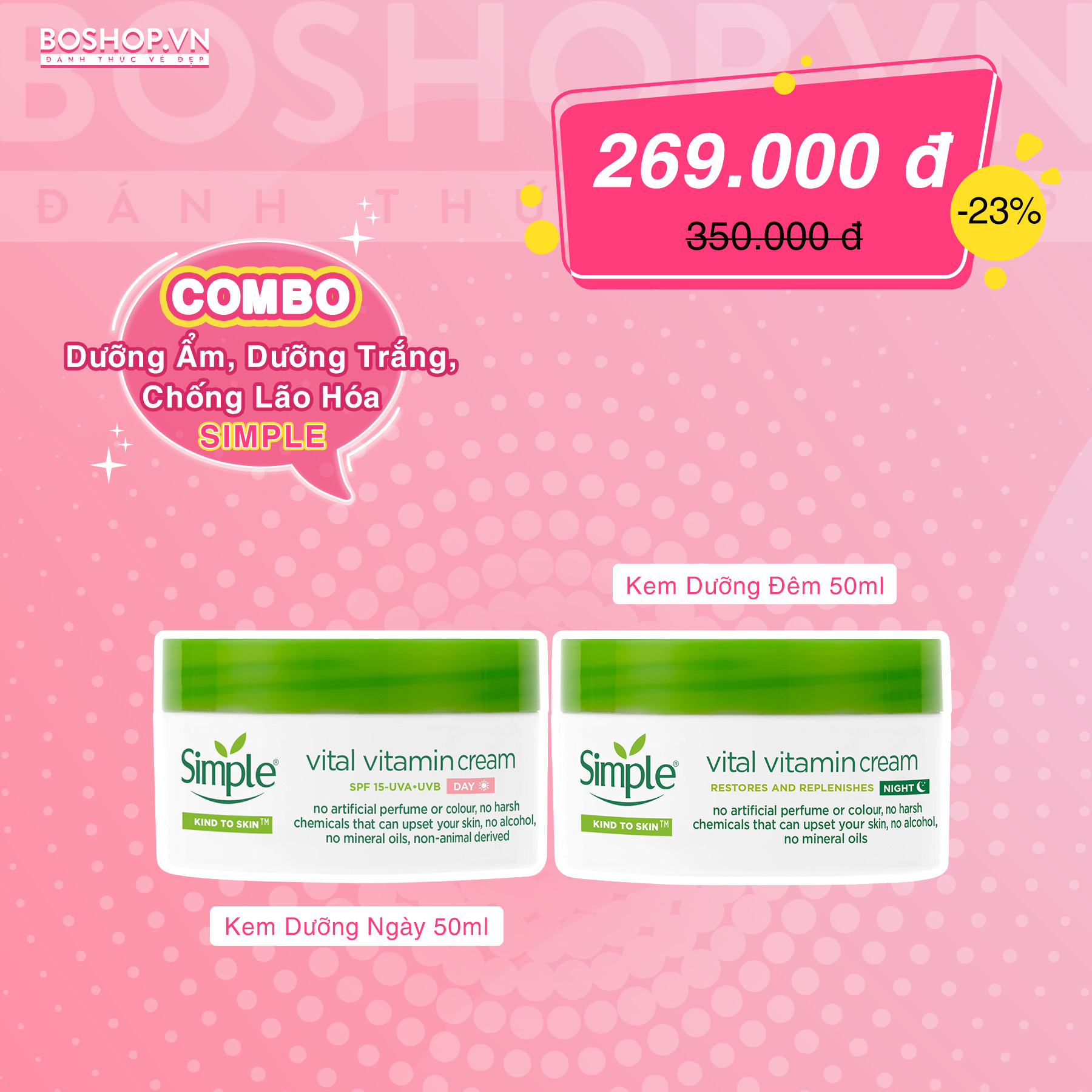 combo-duong-am-duong-trang-chong-lao-hoa-simple-kem-duong-ngay-50ml-kem-duong-dem-50ml-