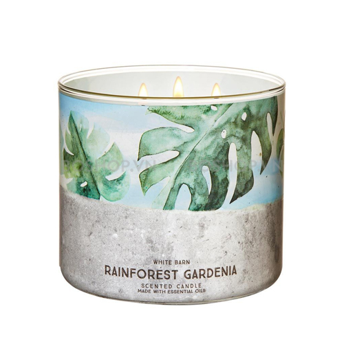 Nến Thơm Bath & Body Works White Barn Rainforest Gardenia 411g