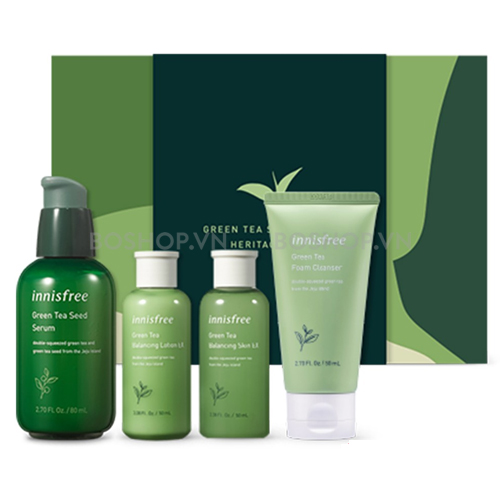 Innisfree Green Tea Seed Serum Special Set 4 Món