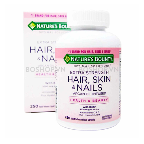 Mua Viên Uống Đẹp Da, Dưỡng Tóc Và Móng Nature's Bounty Hair, Skin & Nail 250 Viên giá 535,000 trên Mua Viên Uống Đẹp Da, Dưỡng Tóc Và Móng Nature's Bounty Hair, Skin & Nail 250 Viên giá 535,000 trên