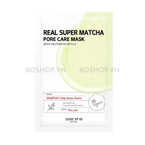 Mặt Nạ Giấy Some By Mi Real Super Matcha Pore Care Mask 20g