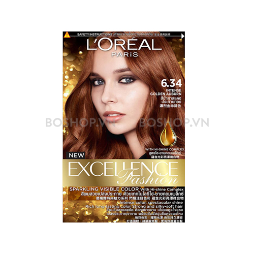 Thuốc Nhuộm Tóc L'Oreal 6.34 Intense Golden Auburn