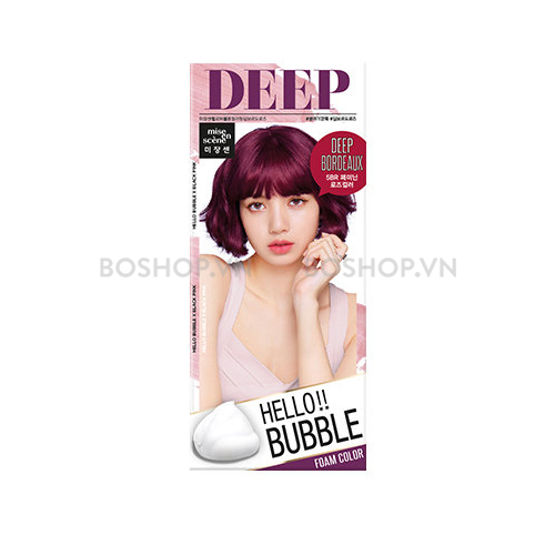 Thuốc Nhuộm Tóc Dạng Bọt Phiên Bản Black Pink Mise En Hello Bubble #5BR Deep Bordeaux Rose