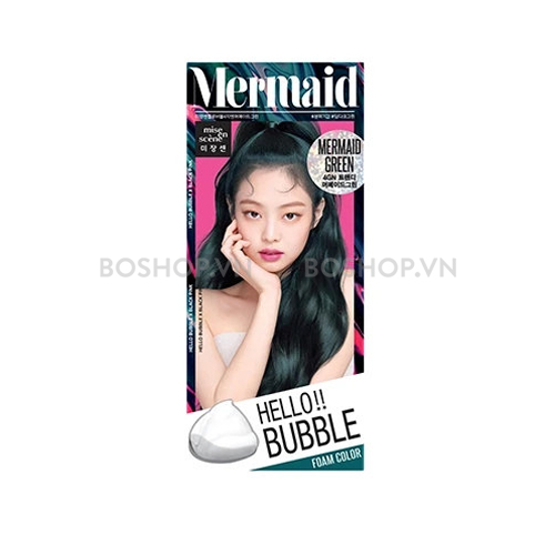 Thuốc Nhuộm Tóc Dạng Bọt Phiên Bản Black Pink Mise En Hello Bubble #4GN Mermaid Green