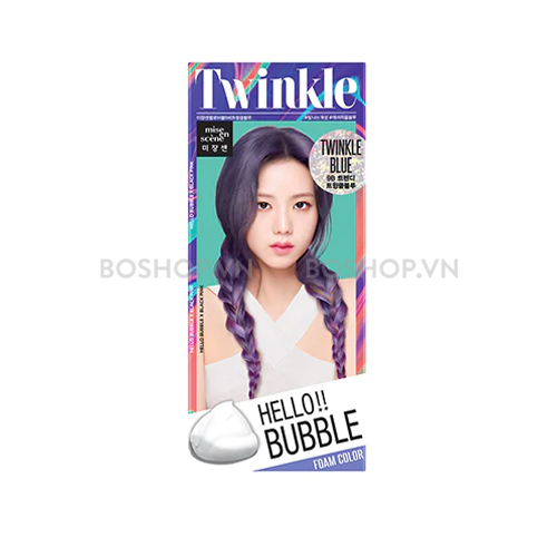 Thuốc Nhuộm Tóc Dạng Bọt Phiên Bản Black Pink Mise En Hello Bubble #9B Twinkle Blue