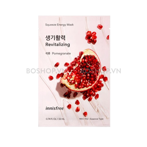 Mặt Nạ Nâng Cơ, Chống Lão Hóa Innisfree Squeeze Energy Mask #Pomegranate