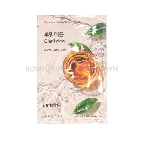 Mặt Nạ làm Sáng Da Innisfree Squeeze Energy Mask #Kombucha