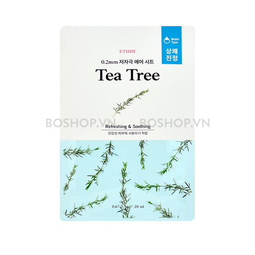 Mặt Nạ Cho Da Mụn, Làm Dịu Etude House 0.2 Therapy Air Mask Tea Tree