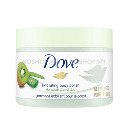 Kem Tẩy Tế Bào Chết Body Dove Exfoliating Body Polish Kiwi & Aloe 298g Bản Mỹ