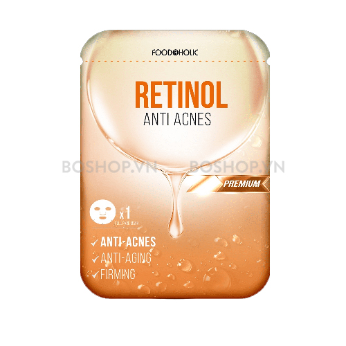 Mặt Nạ Giảm Mụn, Tái Tạo Da Foodaholic Retinol Anti Acnes Mask 23ml