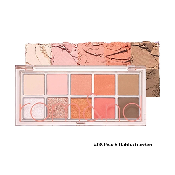 Phấn Mắt 10 Ô Rom&nd Better Than Palette #08 Peach Dahlia Garden