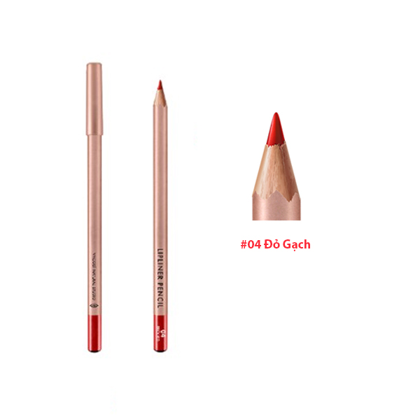 Chì Kẻ Môi Vacosi Natural Studio Lipliner Pencil VL01 #04 Brick Red