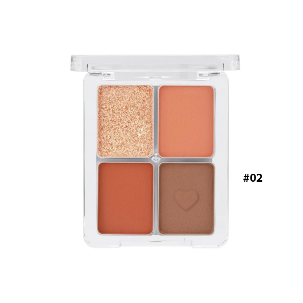 Phấn Mắt 4 ô Odbo Romantic Eye Palette OD2001 #02