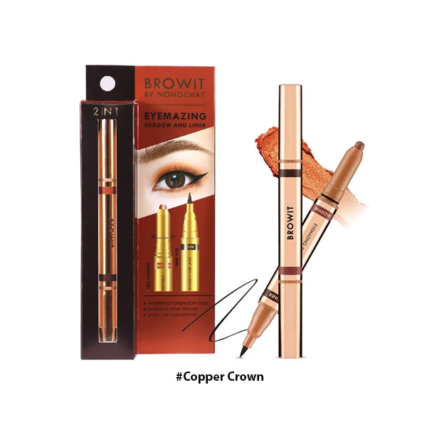 Bút Sáp Mắt Và Kẻ Mắt Browit By NongChat Eyemazing Shadow And Liner #Copper Crown