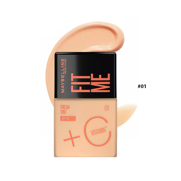 Kem Nền Maybelline Fit Me Fresh Tint Vitamin C Foundation SPF50 PA+++ 30ml #01