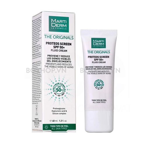 Kem Chống Nắng Marti Derm The Originals Proteos Screen Fluid Cream SPF50+ 40ml