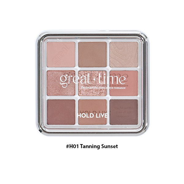 Phấn Mắt 9 Ô Hold Live Simple Specular Light Eyeshadow Palette #H01 Tanning Sunset