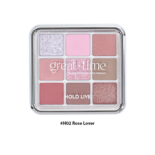 Phấn Mắt 9 Ô Hold Live Simple Specular Light Eyeshadow Palette #H02 Rose Lover