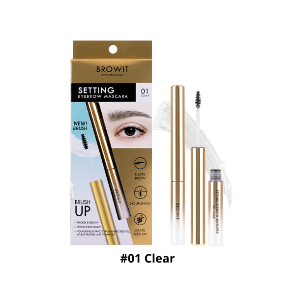 Mascara Định Hình Lông Mày Browit By Nongchat Setting Eyebrow Brush Up #01 Clear