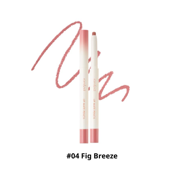 Chì Kẻ Viền Môi Nhung Lì, 2 Đầu Romand Lip Mate Pencil 0.5g #04 Fig Breeze