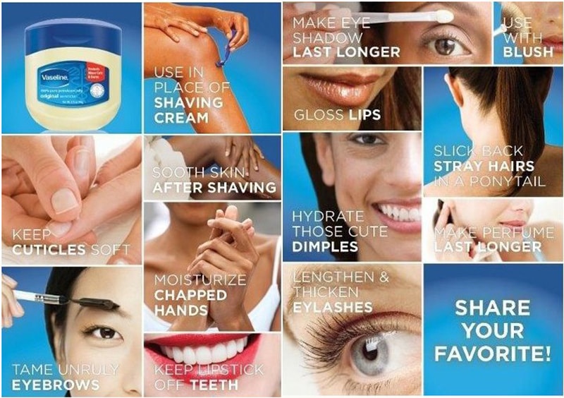 10 bí quyết sử dụng vaseline ai cũng biết