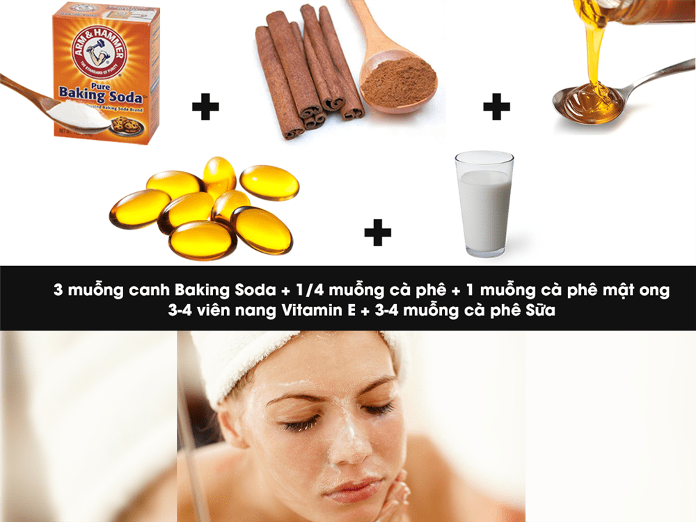 Công thức trắng da cực an toàn từ Vitamin E và Baking Soda