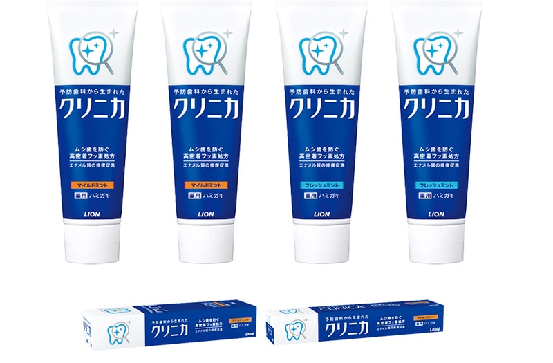 Thiết kế hiện đại, đem lại cảm giác sạch sẽ của Lion Clinica Toothpaste Fresh Mint.