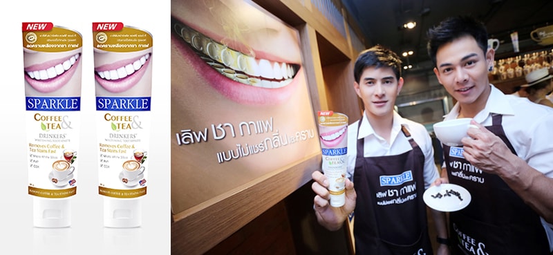 Hãy vui vẻ nhâm nhi café và trà, những điều khác đã có Sparkle Whitening Toothpaste Coffee & Tea Remove lo!