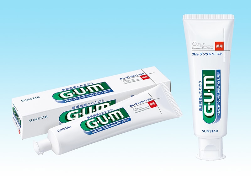 Thiết kế tối giản hiện đại của Sunstar GUM Dental Toothpaste. Bo Shop hiện cung cấp sản phẩm đóng trong tuýp dáng đứng, trọng lượng 120g.