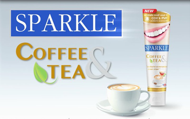 Kem đánh răng Sparkle Whitening Toothpaste Coffee & Tea Remove xuất xứ Thái Lan, là giải pháp chăm sóc răng miệng hiệu quả cho những người có thói quen uống café và trà.