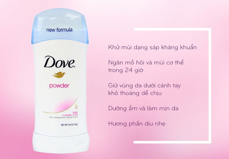 Thiết kế khử mùi dạng sáp được yêu thích vì dễ dàng bảo quản và đem lại cảm giác khô thoáng cho người sử dụng.
