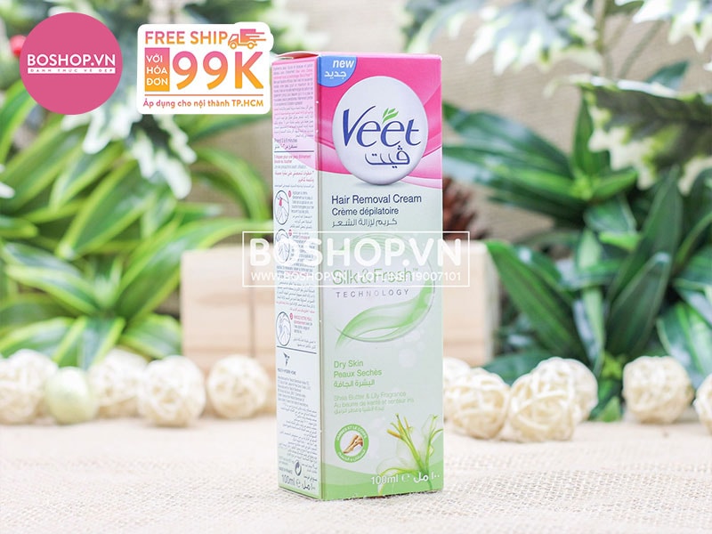 Kem tẩy lông - triệt lông Veet Silk & Fresh Technology Hair Removal Cream