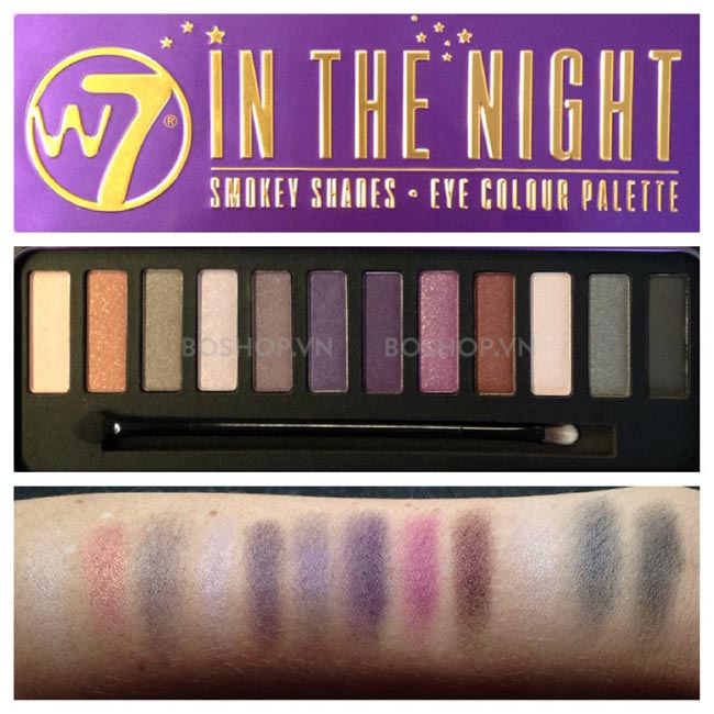 Bảng phấn mắt W7 In The Night Smokey Shades thành phần lành tính phù hợp với mọi loại da