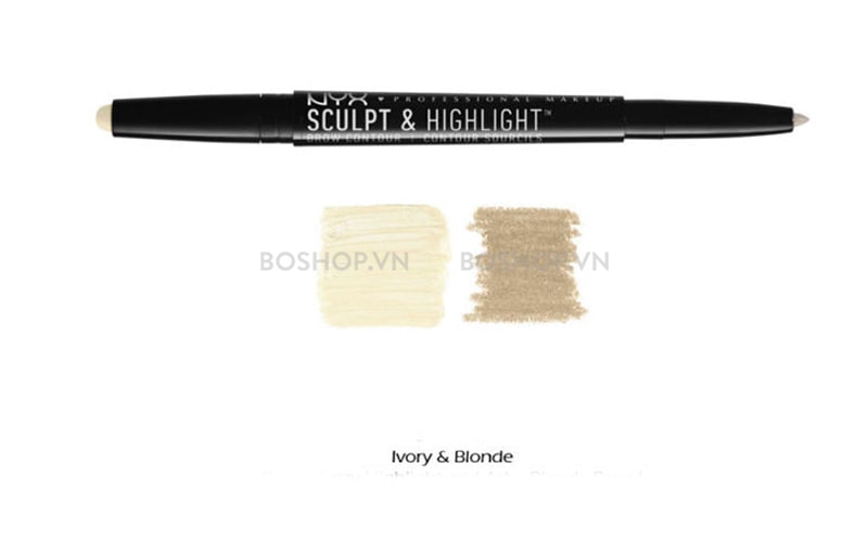 Kẻ mày NYX Sculpt & Highlight sự kết hợp giữa đầu kẻ lông mày và bút highlight