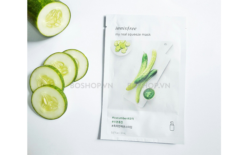 Mặt nạ cấp ẩm nhẹ nhàng Innisfree My Real Squeeze Mask Cucumber