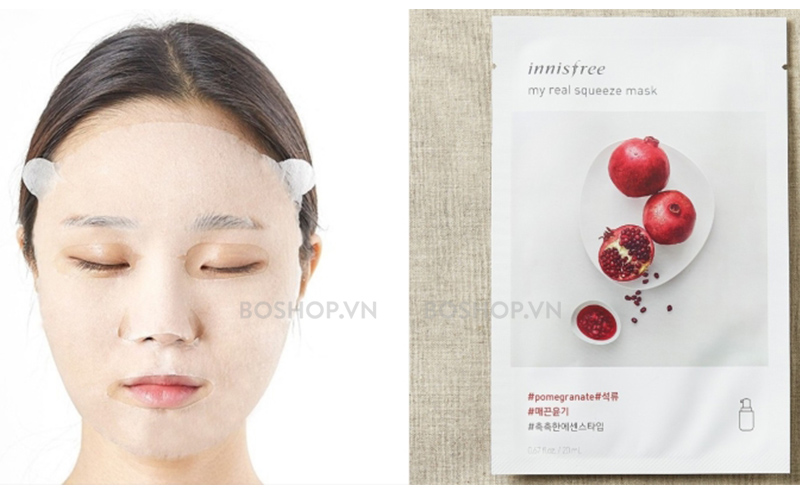 Innisfree My Real Squeeze Mask Pomegranate tác dụng chống lão hóa da hiệu quả