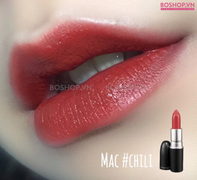 Son Lì MAC Retro Matte Lipstick #Chili đỏ pha cam cháy quyến rũ
